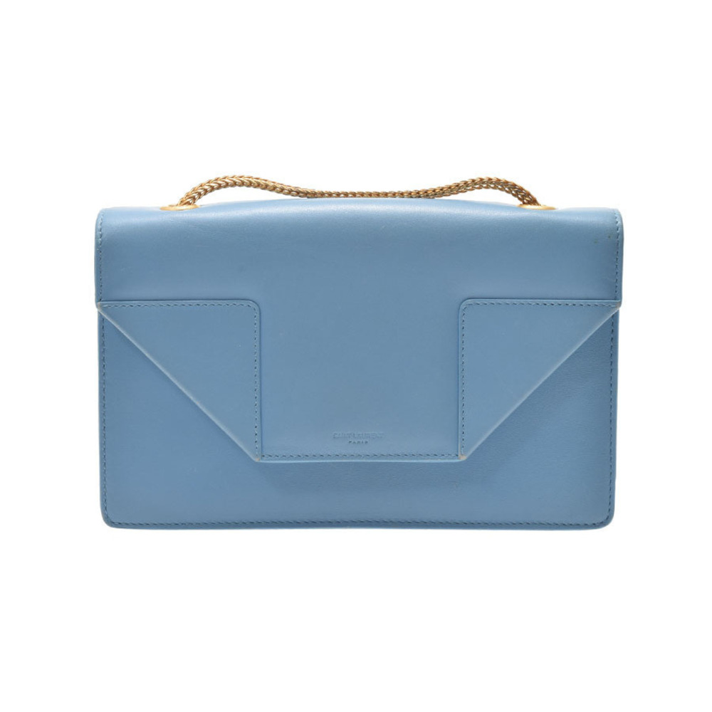 Saint Laurent chain shoulder bag blue calfskin